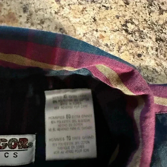 McGREGOR Button Front Shirt Size XL Grid Striped Long Sleeves EUC - Picture 9 of 15